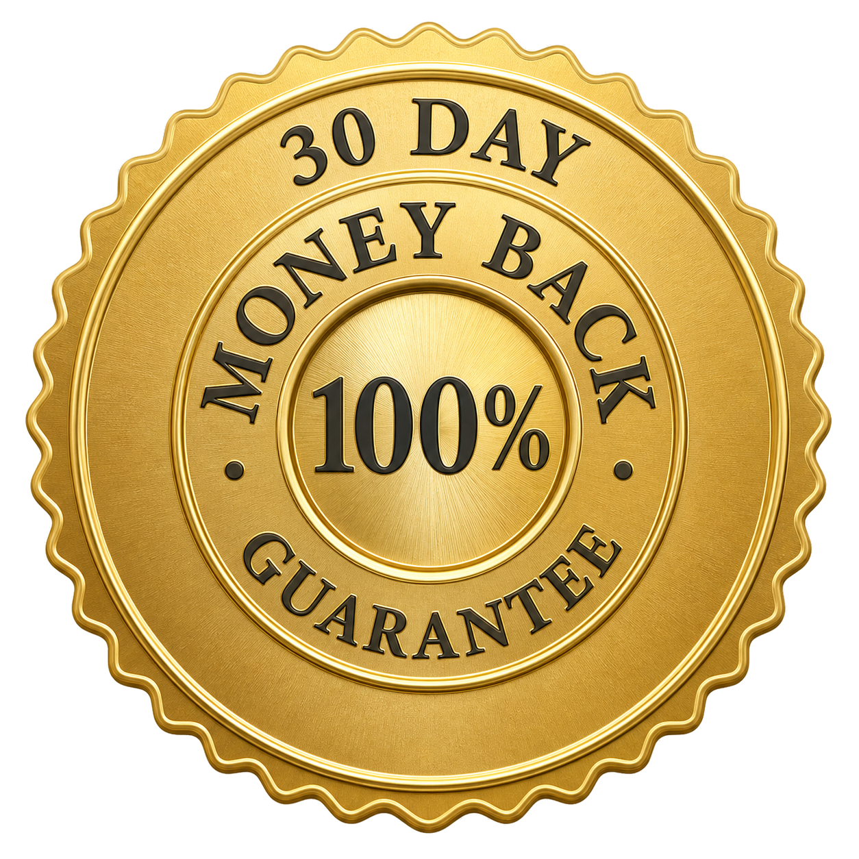 100% 30-day money-back guarantee seal